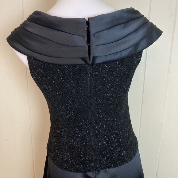 Vintage 80s 90s Sparkly Evening Gown Medium Prom Party MOTB Goth Formal - Picture 4 of 7